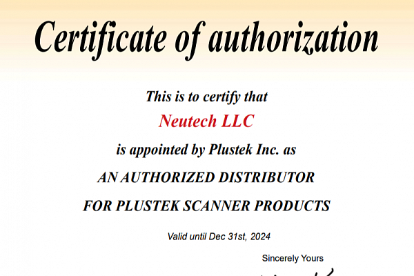 НойТэк - авторизованный дистрибьютор Plustek Inc.
